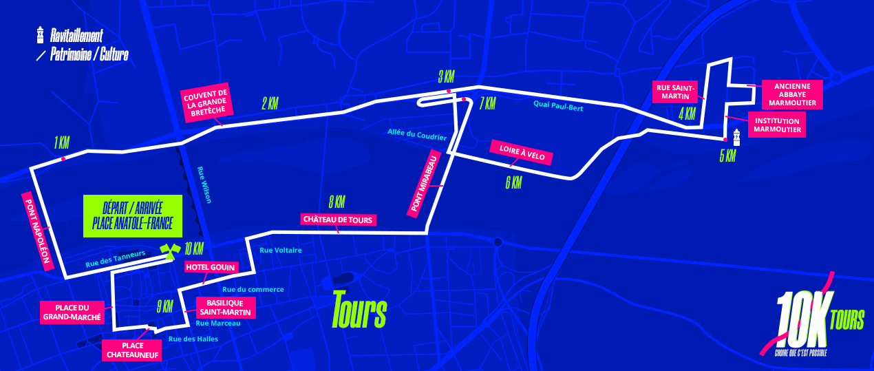 10 km de tours 2022 parcours